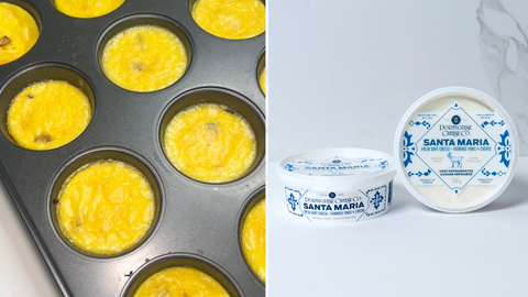 Goat Cheese & Chorizo Egg Bites (Santa Maria Fresh Cheese)