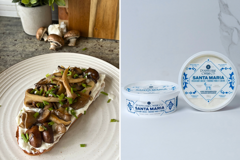 Whipped Santa Maria Cheese & Butter Mushroom Toast Recipe